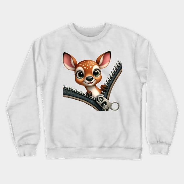 Deer Crewneck Sweatshirt by katalinaziz